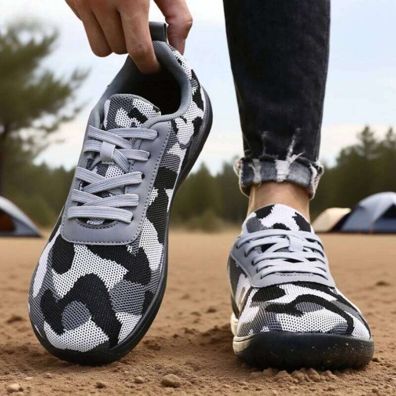Camouflage Wide Toe Men's Shoes Comfortable Breathable Suitable Off-road Running Shoe Light Softsuitable Travel Walking Sneakers