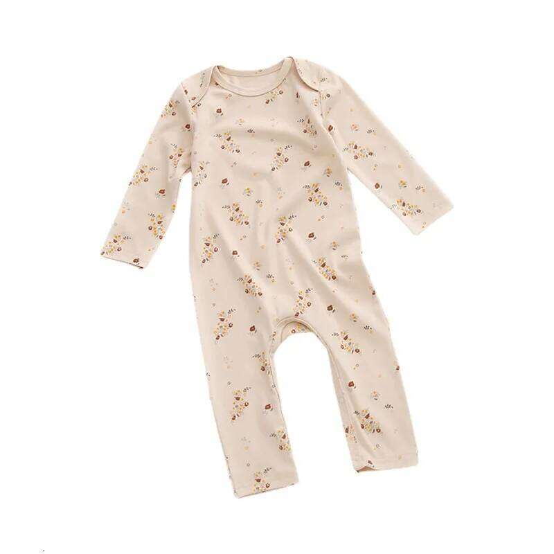 New Spring Autumn Baby Girl Boy Cotton Rompers Cute Print Envelope O-neck Pullover Jumpsuit+Cap Newborn Crawling Clothes E21601 26H0224