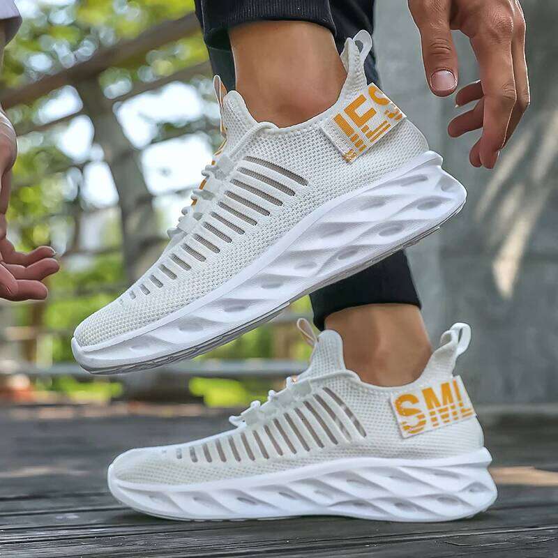 2025 Fashion Men's Sneakers Breathable Mesh Anti-slip Outdoor Running Lightweight Man Vulcanized Shoes Tenis Para Hombre
