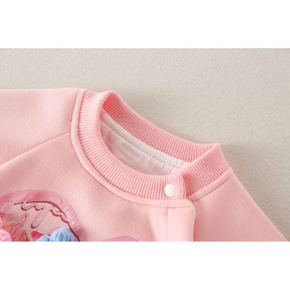 Girls Spring Comfortable Onesie with Cotton Lining And Flower Butterfly Knot Design Baby Clothes for Infants 26H0224
