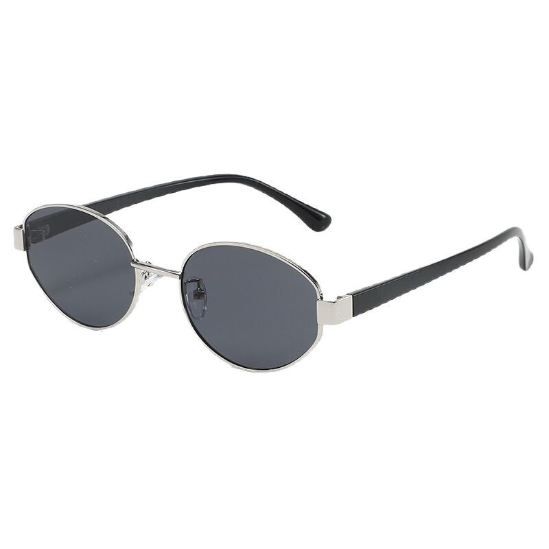 New Style Sunglasses For Women, Metal Oval Frame, Vintage Sunglasses, High-End Fashion, Stylish Wear, Decorative Glasses