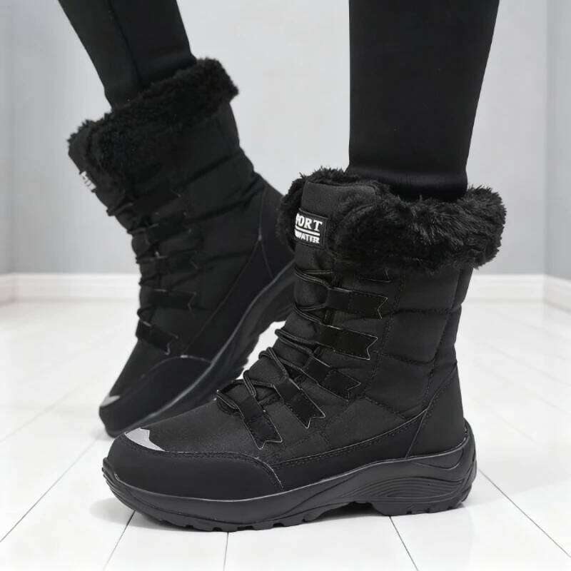 Keep Warm Mid-Calf Waterproof Snow High Quality Comfortable Non-slip Women's Casual Boots for Winter
