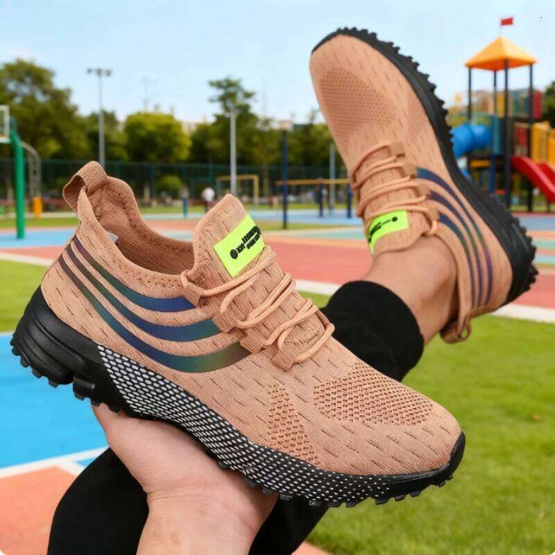 Men's Knitted Running Lightweight Breathable Sneakers Non-Slip Outdoor Athletic Shoe Casual Walking Shoes for Men Hot Sale