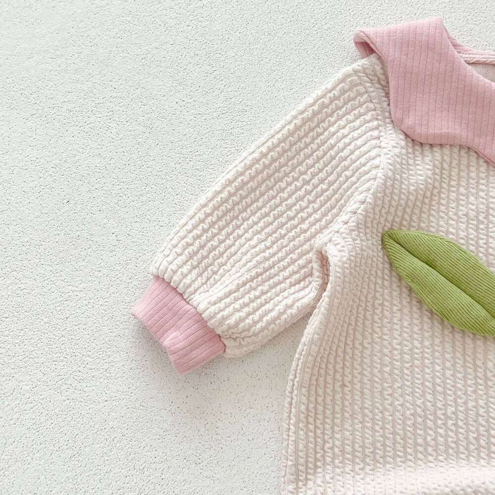 Autumn Newborn Infant Girls Lapel Flower Romper Lovely And Sweet Doll Collar Rompers Kids Onepiece Fashion Baby Clothing 26H0224
