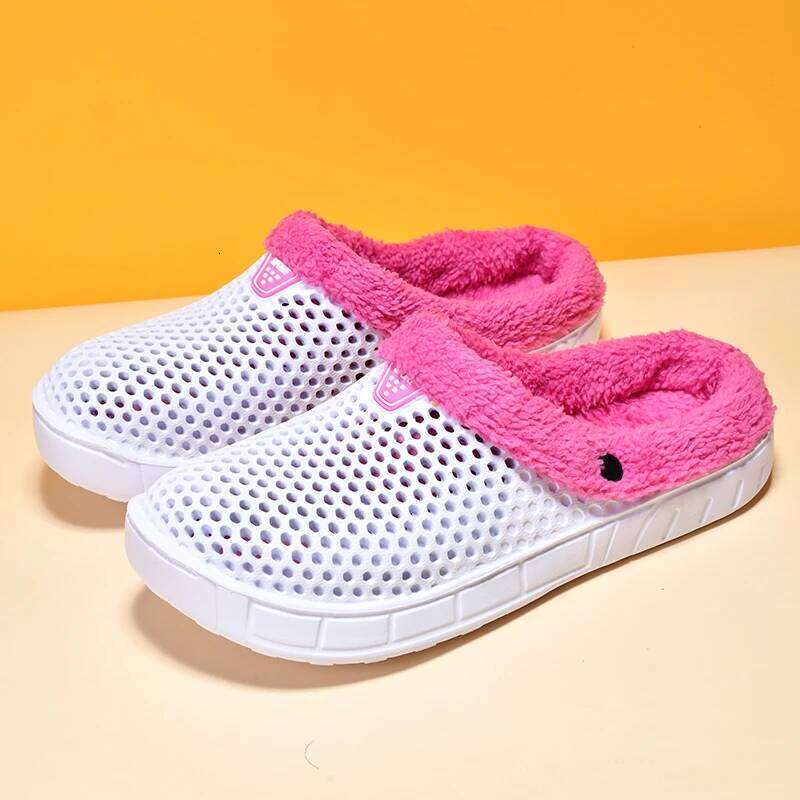 MAEDEF Women's Slippers Winter Shoes Warm Plush Soft Couples Indoor Home Slides Anti Slip White House Casual Women Man Sandals