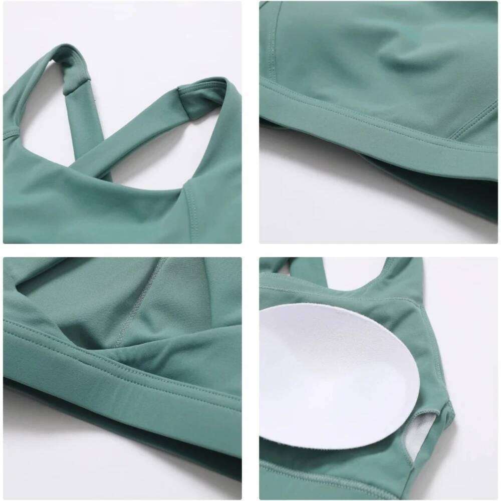 Sports Shockproof Crop Anti-sweat Fitness Women Yoga Bra Push Up Sport Gym Running Workout Top Soft Underwear Female 26Y0224