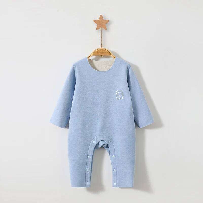Baby Long sleeves Rompers Winter Thermal 0-18M Newborn Unisex, Spring/Autumn Infant Pajamas Warm Sleepwear Clothes Outfit 26H0224