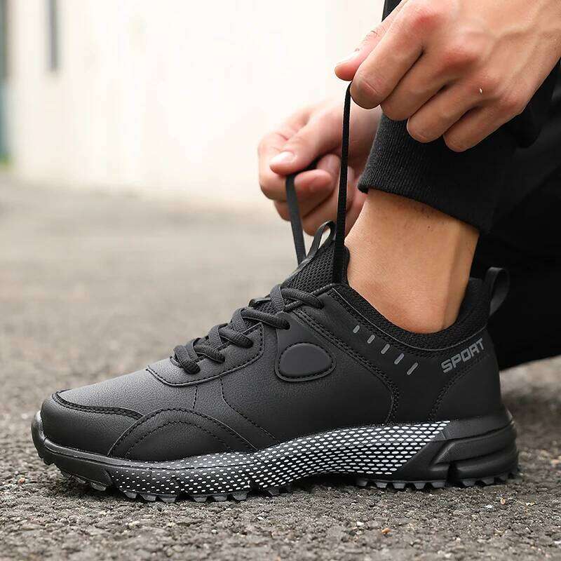 2025 Upgraded Men's Athletic Stylish Black Design Running Shoe High Performance Traction Outdoor Adventures Sports Sneakers