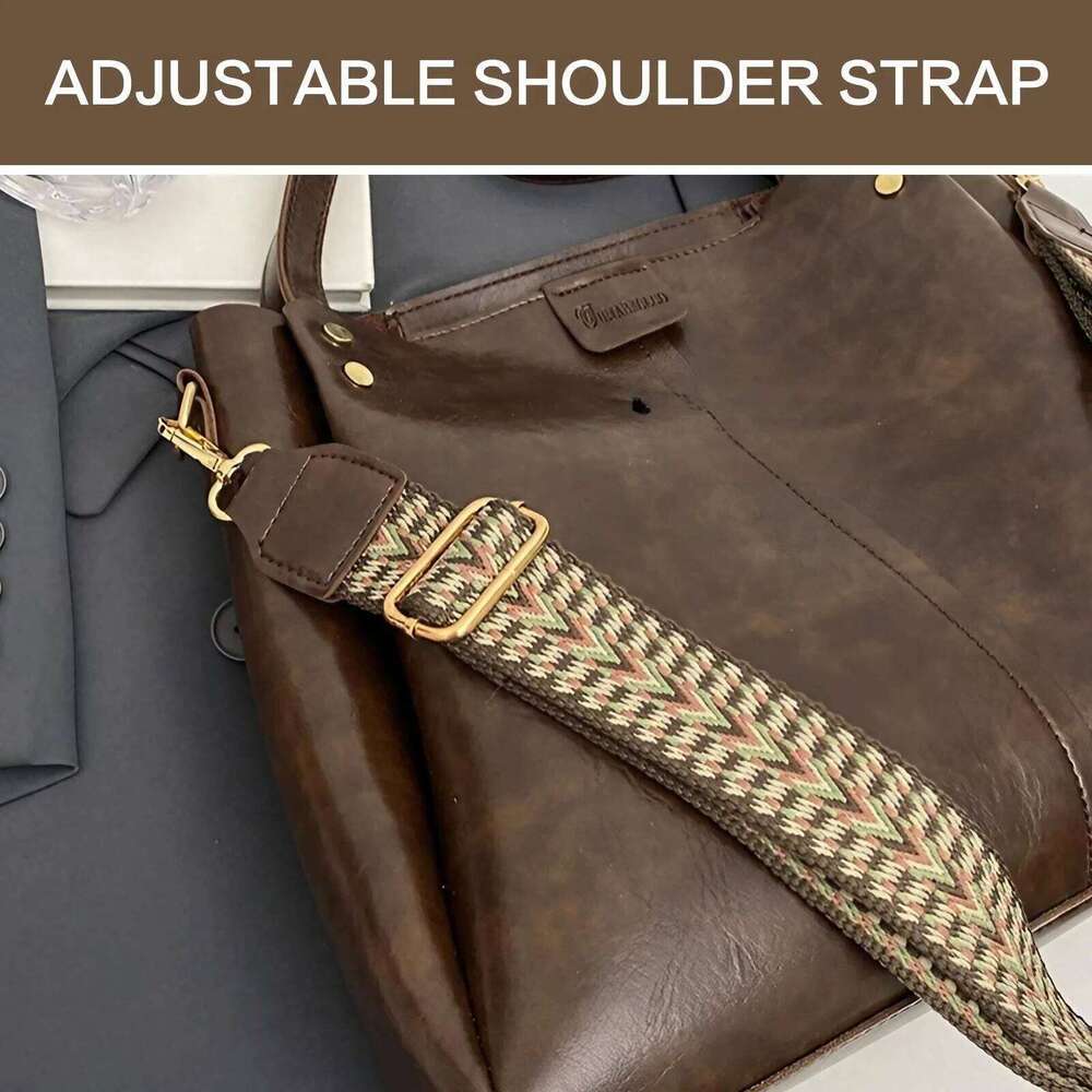 Large Capacity PU Leather Shoulder Bag Multi Compartments Lightweight Waterproof Wear Resistant For Wallet Phone Cosmetics Z260224