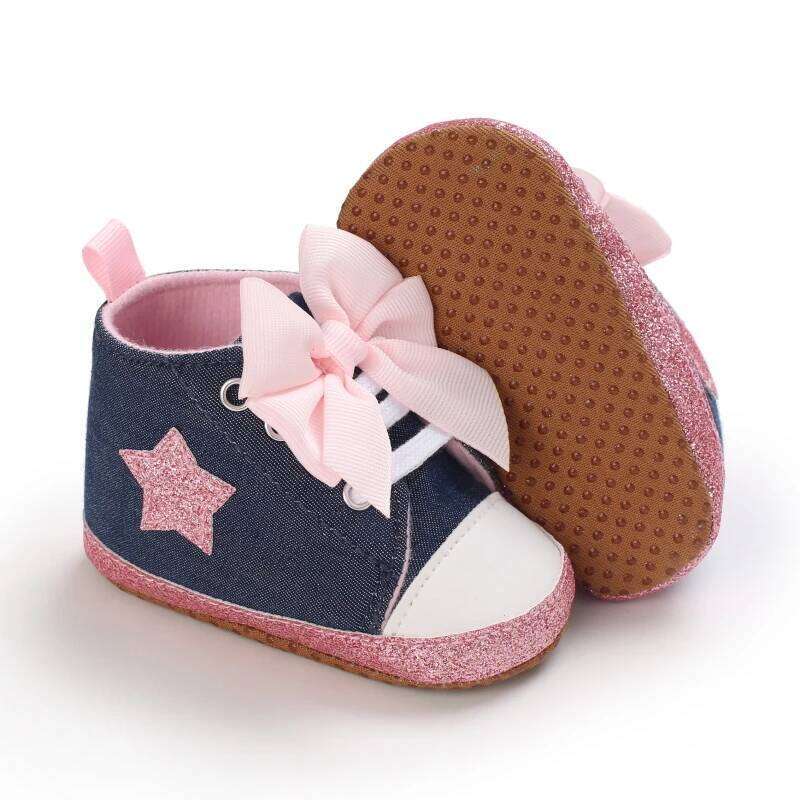 Print Star Sports Canvas Classic Sneakers Newborn Boys Girls First Walkers Infant Toddler Anti-slip Baby Shoes 26Y0224