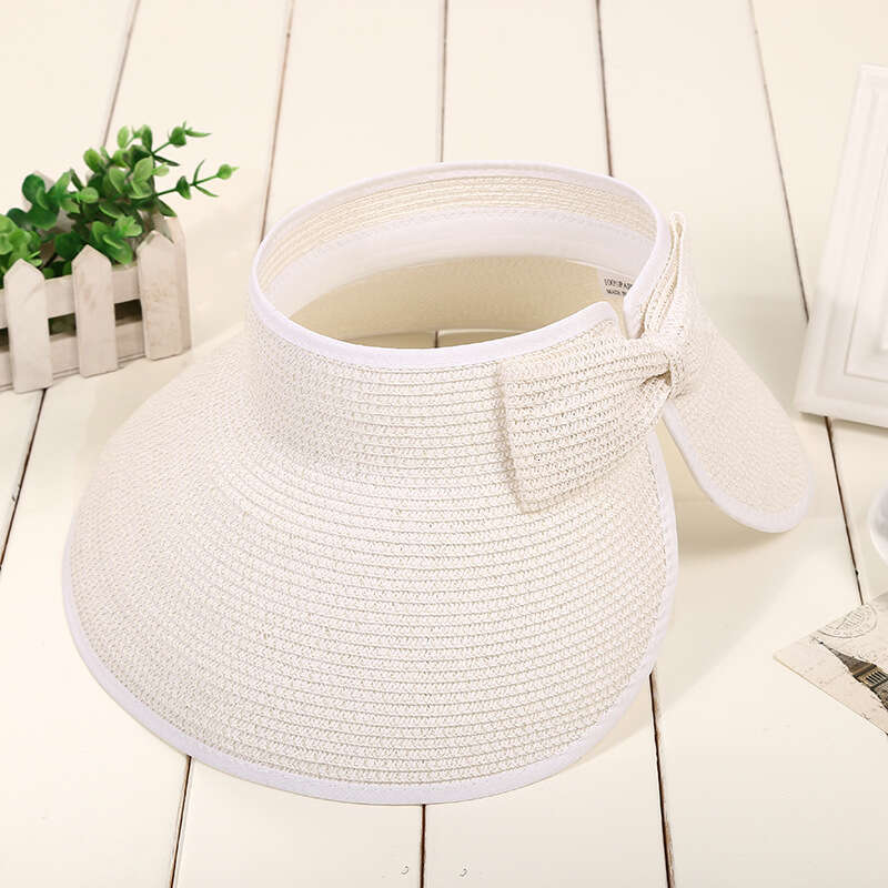 Roll-Up Wide Brim Visor Cap Female Fashion Topless sun hat Accessory for Summer Outdoor Activities