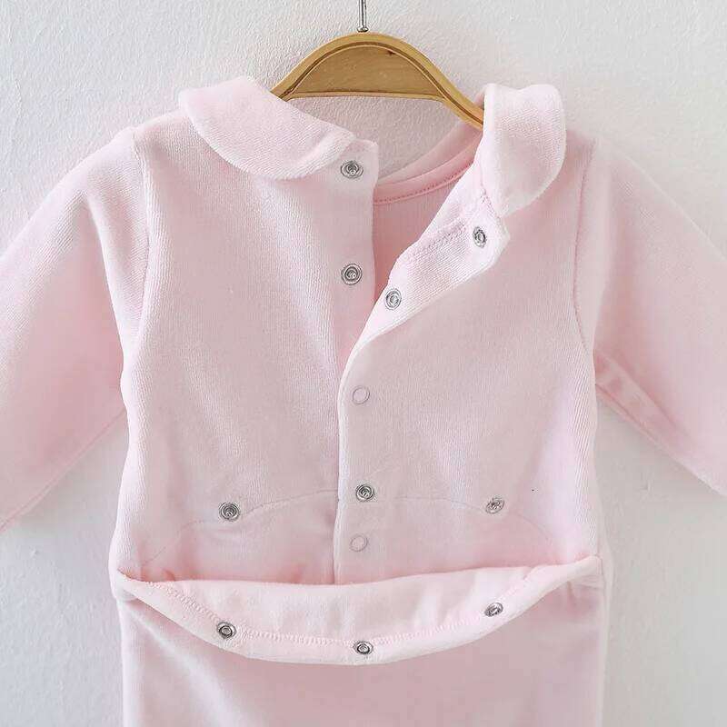 0-24M Newborn baby Footed Rompers Black Long Sleeve Velvet Warm Infant Jumpsuit Boy Girls Pajamas Toddler Outfit 26Y0224