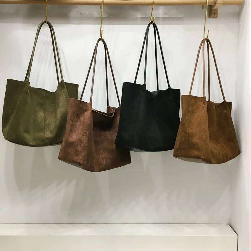 Faux Suede Women big totes Luxury brand design Female Handbags and purse large capacity winter new ladies composige bags bolsas Z260224