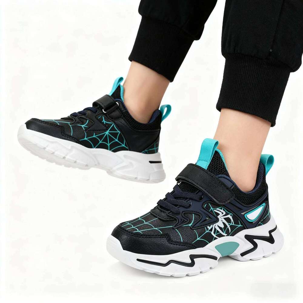 Marvel Children's Fashion Aoger Spiderman Boys Sneakers Girls Cartton Casual Breathable Kids Sport Shoes Size 28-38 26W0224