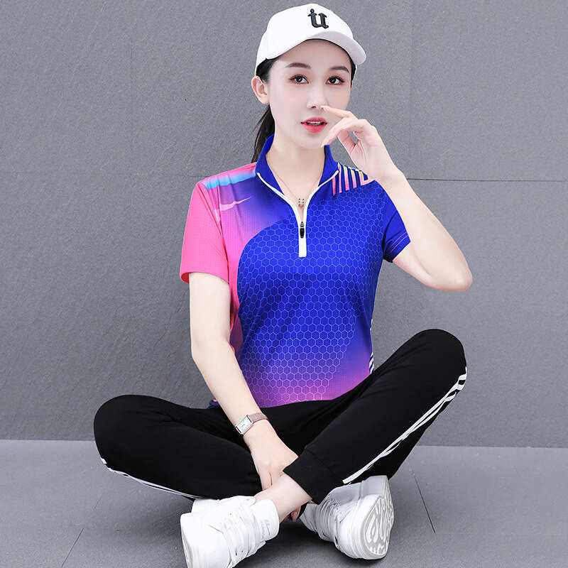 Women's Casual Sports Set Outdoor Fitn suit Spring up orm Two-Piece Suit Moisture-ng Polyester Breathable Sweat Sport