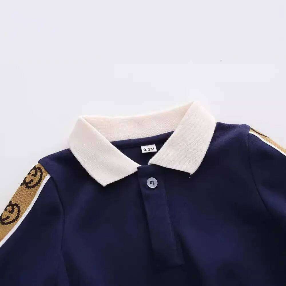 Little Gentleman Outfit Newborn One-piece Clothing Jumpsuit Baby Boy Clothes Cotton Turn-down Collar Handsome Rompers 26H0224