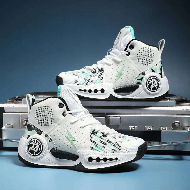 New Men's Basketball Shoes Spring Autumn Running Sports Breathable Mesh Anti-slip Wear-resistant Quality Sneaker for Adults Kids 26W0224