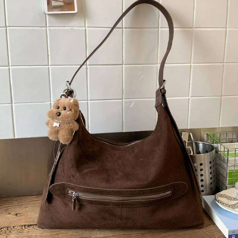 New Retro Leisure Suede Crossbody Large Capacity Shoulder Bag for Women Autumn Winter Fashion Versatile Texture Storage Bags Z260224