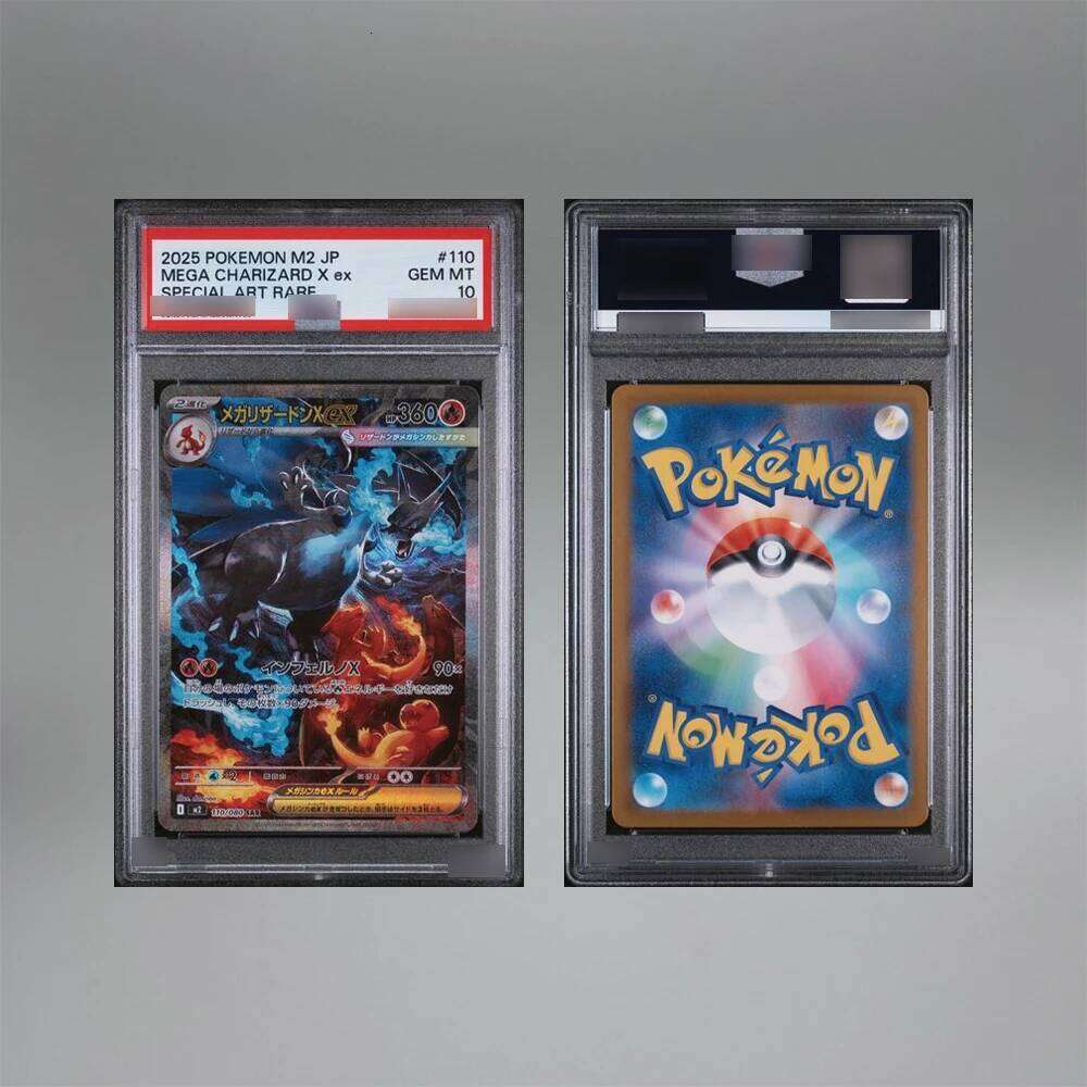 DIY PTCG Mega X Charizard Koraidon ex SAR Japanese Version 9-10Points Rare Rating Game Collecting Card Gift w260224