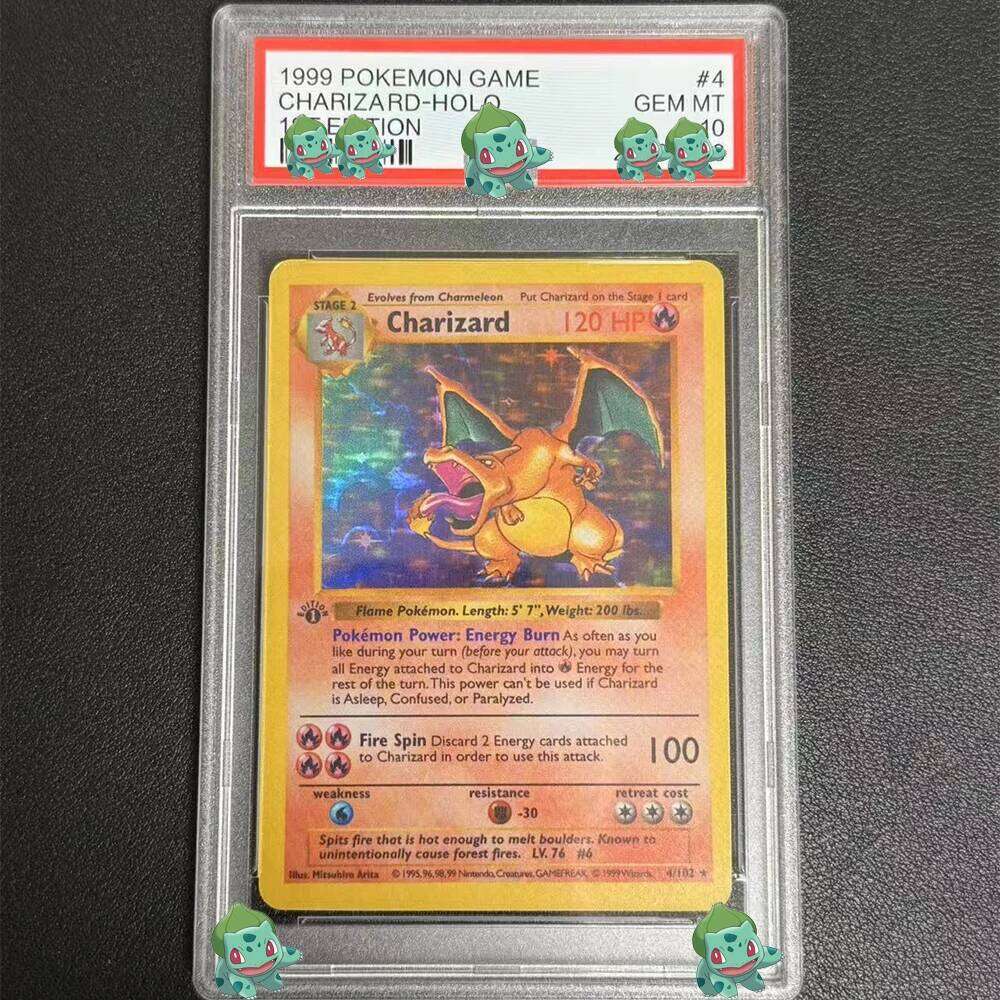New DIY PTCG Graded Collection Charizard 1ST Edition Rayquaza Lugia-Holo GEM MT 10 Card Holographic Label Flash Child Gifts w260224