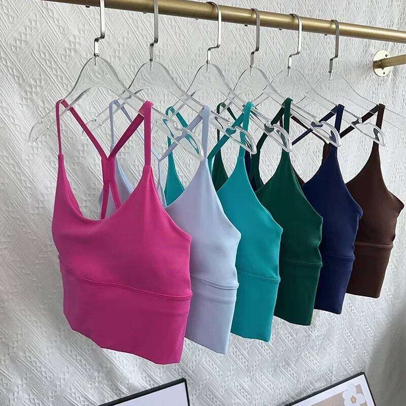 Fashion Sexy Cross Small Sling Yoga Underwear Women Breathable Shockproof Gym Fitness Running Sport Crop Tops Athletic Vest 26Y0224