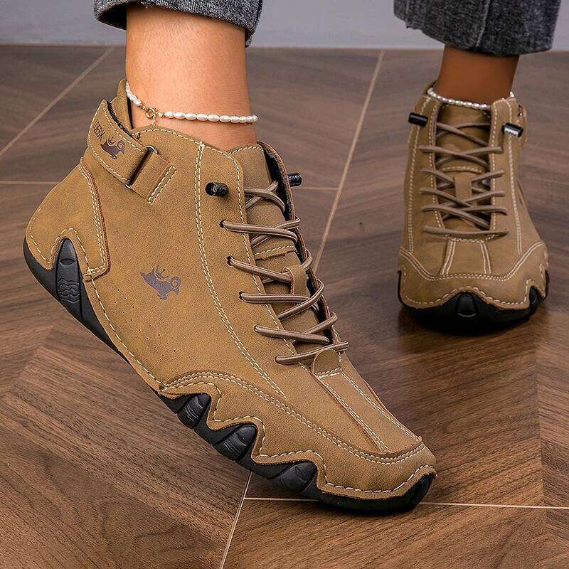 for Men Casual High Top Sneakers Soft Sole Fashion Mens Slip-On Leather Driving Walking Shoes Comfort Luxury Ankle Boots