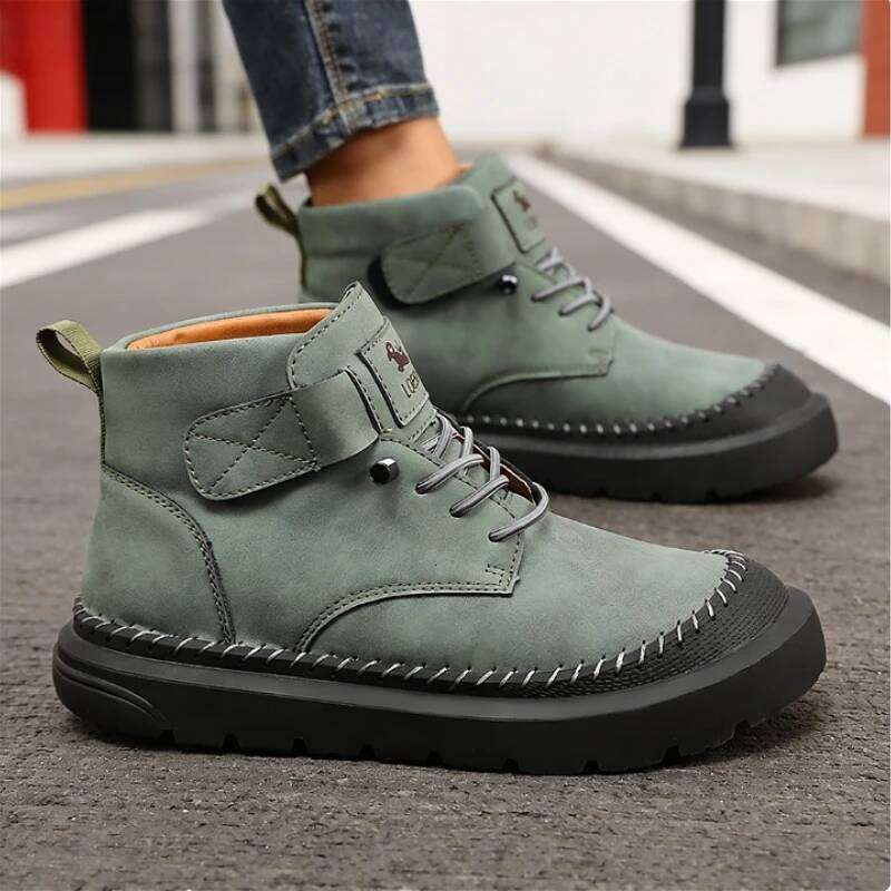 Handmade Leather Wide Toe for Women Spring Summer Breath Platform Causal Loafers Lace-up Minimalist Non-slip Walking Shoes