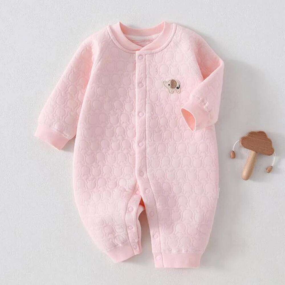 Boutique Clothing Boy Long Sleeve Romper Quilted Warm Autumn Winter Baby Girl Jumpsuit Unisex Newborn Infant Clothes 26H0224