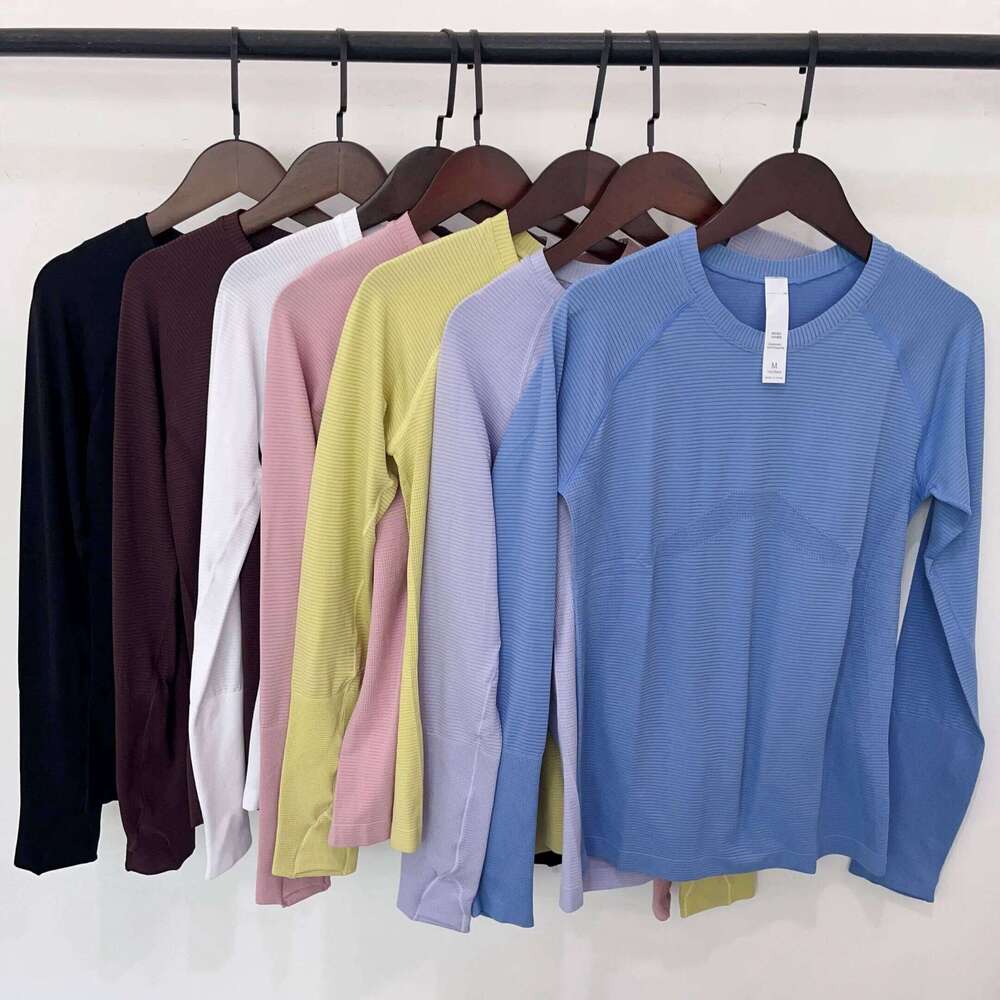 Women's Yoga Top, Ribbed, Slim-Fit, Long-Sleeve Athletic Wear for Running, Pilates, and Fitness Training 26Y0224