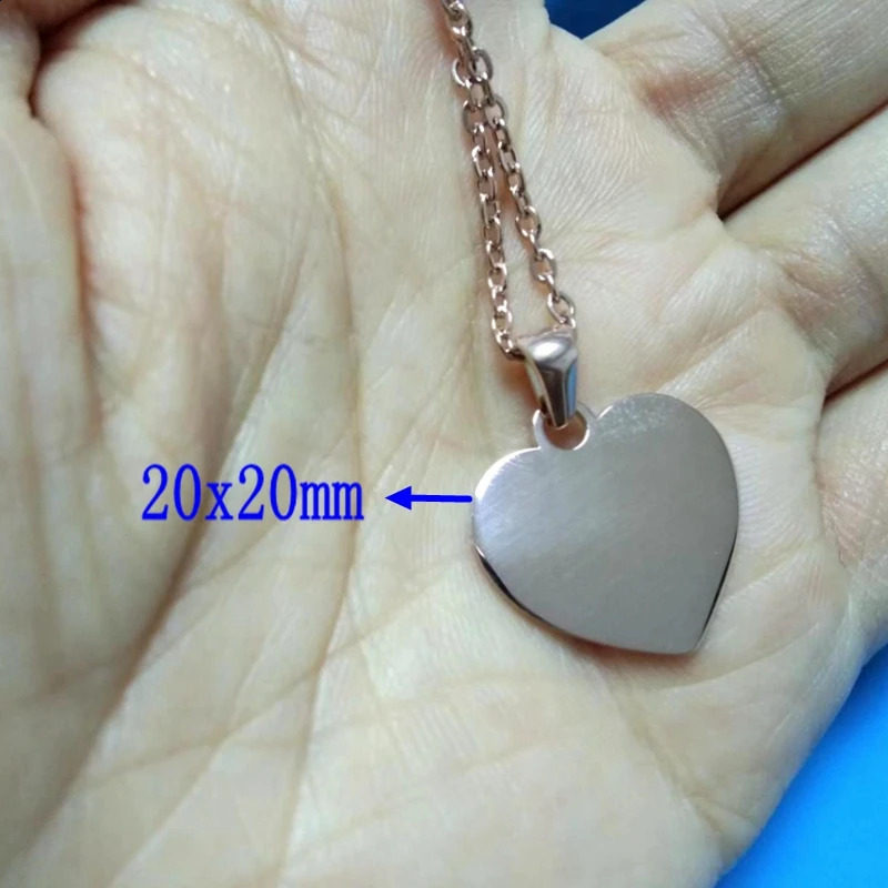 10PieceLot Heart Pendant Necklace Set for Women Mirror Polished Stainless Steel Chain Jewelry Gift 260207