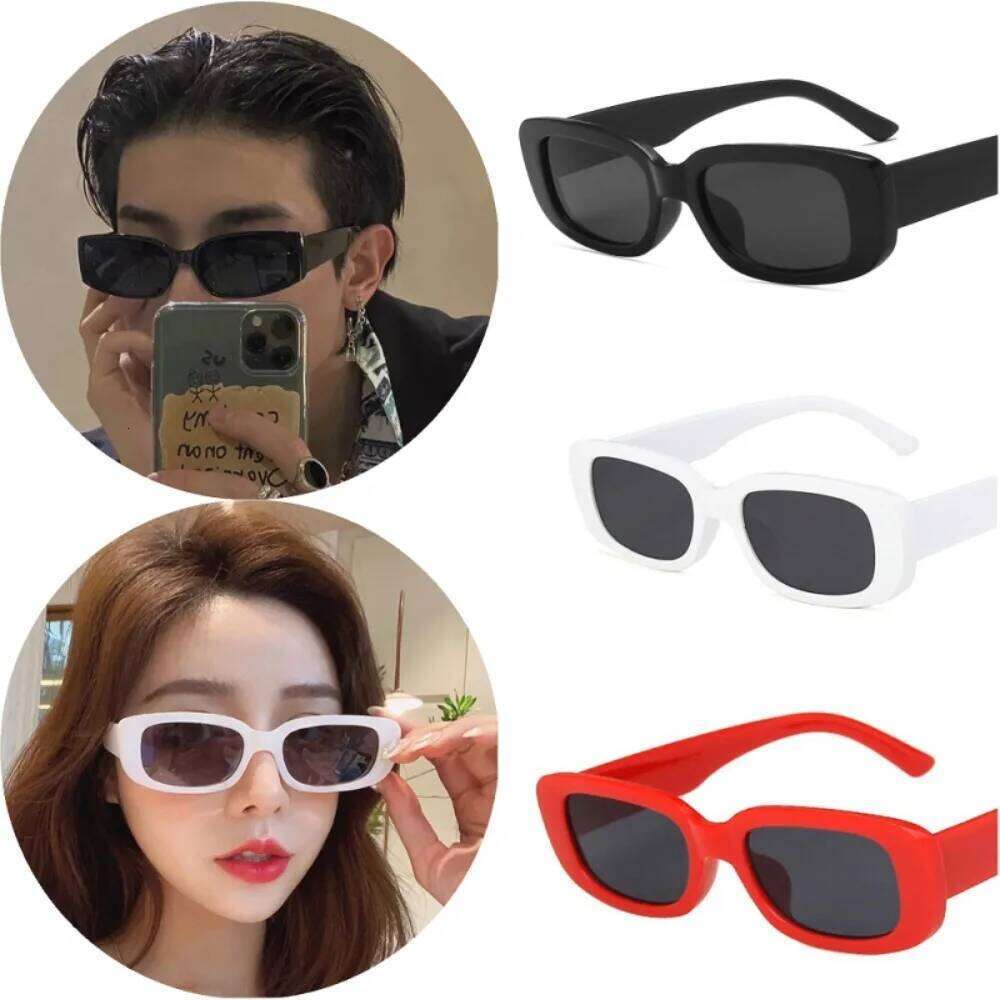 Korean Rectangle Sunglasses Fashion Fun Cute Ladies Eyewear Jenny Style Sun Glass 26W0224