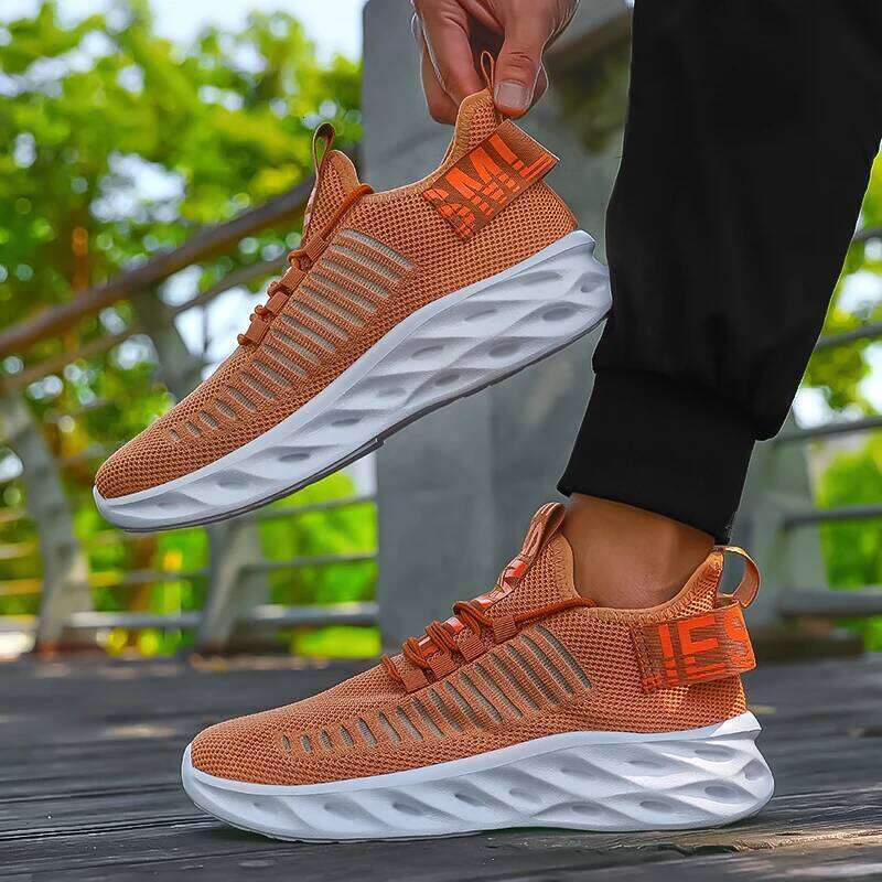 2025 Fashion Men's Sneakers Breathable Mesh Anti-slip Outdoor Running Lightweight Man Vulcanized Shoes Tenis Para Hombre