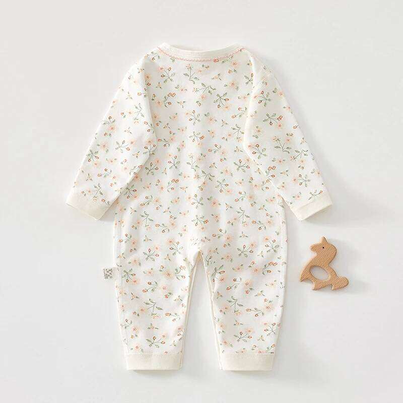 Charming Baby Romper for Spring Fall, Soft Pure Cotton Onesie, Princess & Prince Style, Perfect Infant Crawling Suit. 26H0224