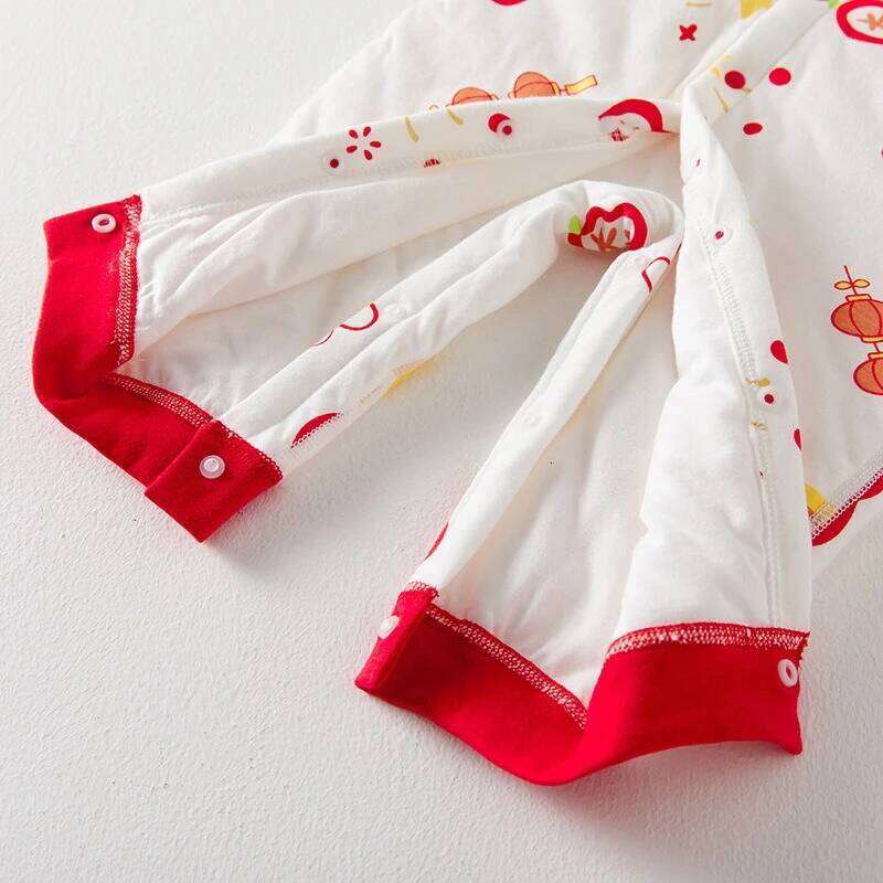 Unisex Newborn Winter Light Cotton Jumpsuit Cute Balloon & Lantern Print Bodysuit Medium-Thick Warm Seamless Romper for Baby 26Y0224