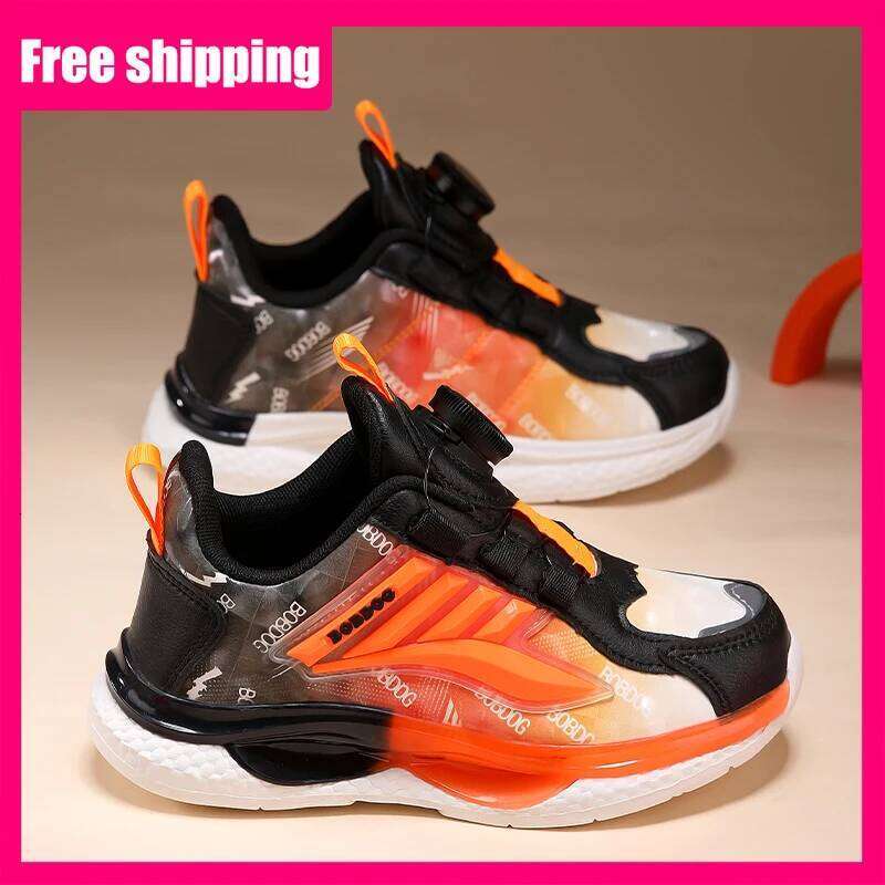 Children Sports Wear-resistant Soft Comfort Leather Unisex Daily Wear Casual Autumn Outdoor Jogging Fitness Shoes 26W0224