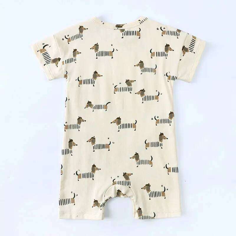 Cute Girl Cotton Short Sleeve O-neck Clothing Boys Romper Summer Newborn Baby Clothes 3-24 Months 26Y0224