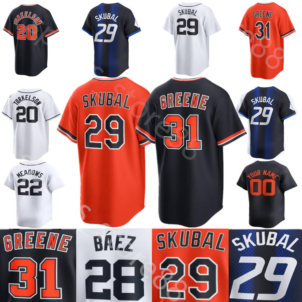 Custom S-4XL City Connect Baseball Jersey Miguel Cabrera Mize Gipson-Long Skubal Baddoo Meadows Ibanez Carpenter DETroit Tiger Greene Torkelson Jerseys