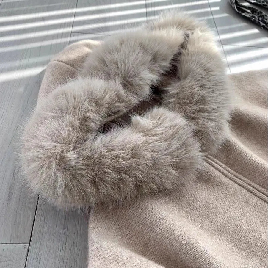 Big Cllar Sweater Cardigan Jacket for Women The Latest Autumn Winter Loose Fit Slimming Knit 260126