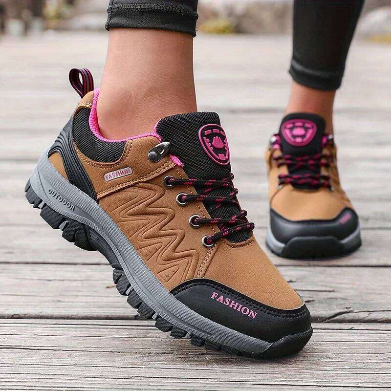 Women's New Retro Breathable Comfortable Non Slip Striped Dad Outdoor Fashion Gym Training Lace Casual Sports Shoes