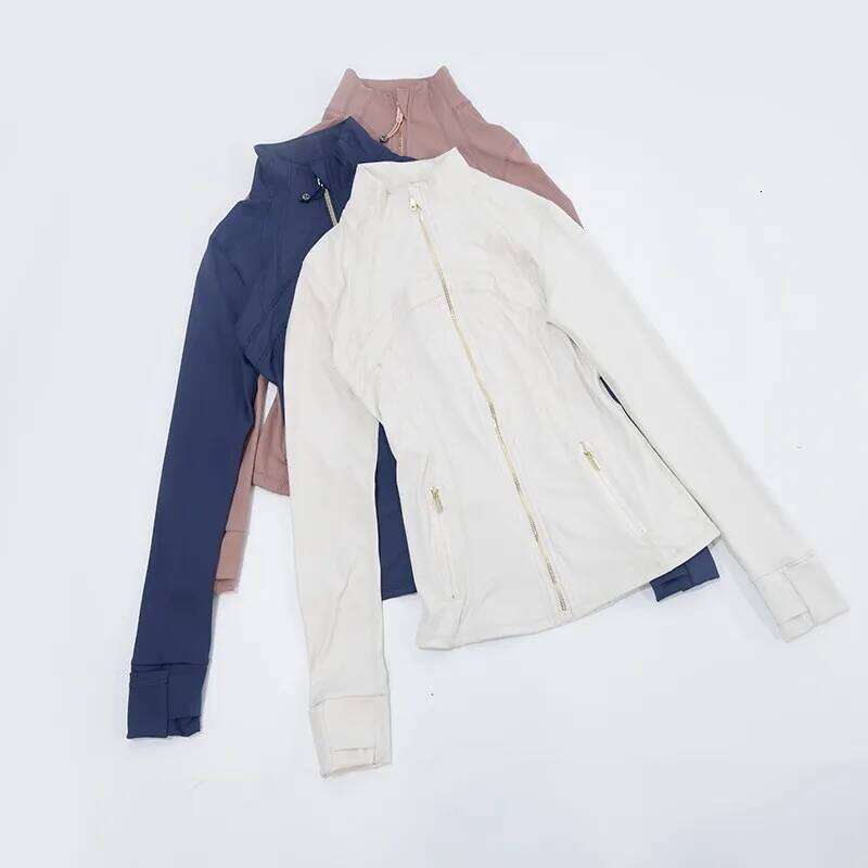 Rose Gold Zipper Yoga Wear Limited Edition Women's Slim Fit Sports Long Sleeve Casual Fitness Top 26Y0224