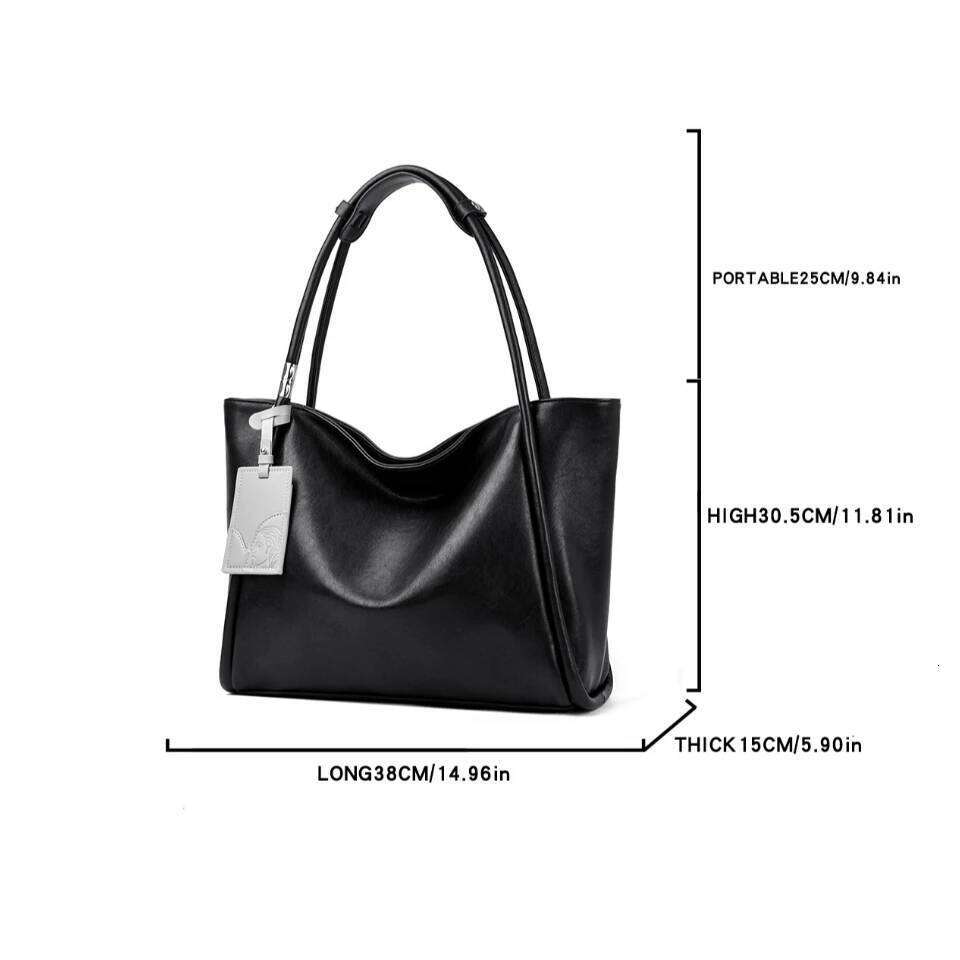 Quality Pu Leather Tote for Women Large Capacity Shoulder Handbags Casual Commute Shopping Top Handle Bag Z260224