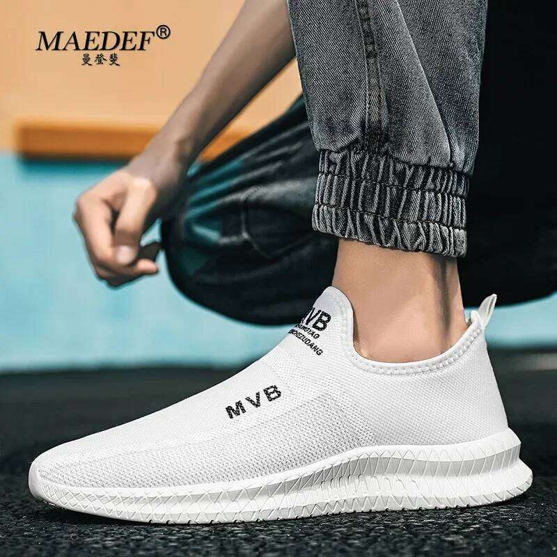 MAEDEF Mens Sneakers High Quality Lightweight Comfortable Casual for Men Soft Mesh Breathable Flats Shoes