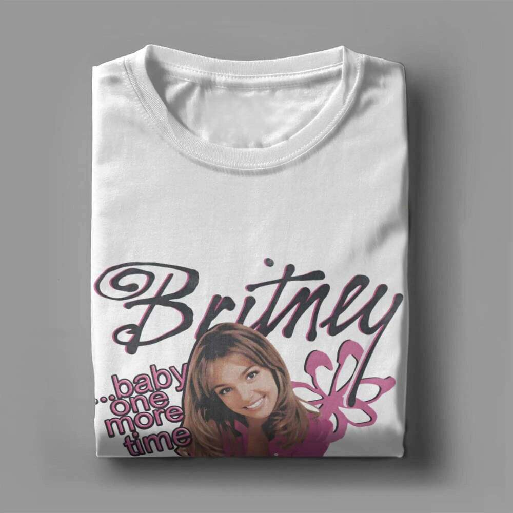 Britney Spears Metal Rock Shirt Beach Y2K Funny T Shirts Cotton Harajuku Tshirt For Mens Short Sleeve Pattern Tops C260224