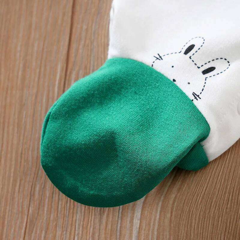 Newborn Clothing Cute Koala Rabbit Full Print Comfortable Spring Autumn Boys And Girls LongSleeves WrappedFoot Baby Bodysuit 26Y0224