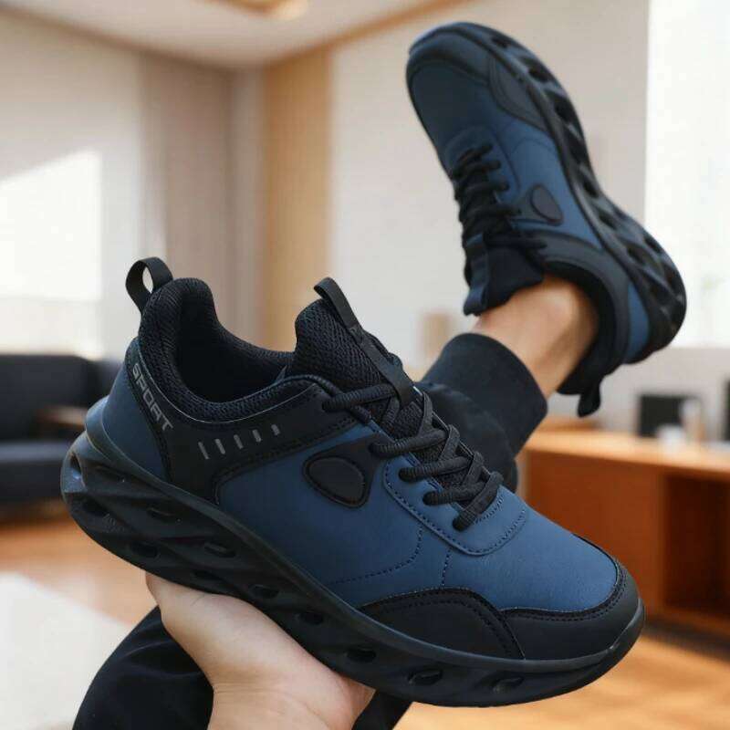 Lace-Up Casual Lightweight Outdoor Sports for Men's Fashionable Breathable Vulcanized Running Shoes Size 39-46