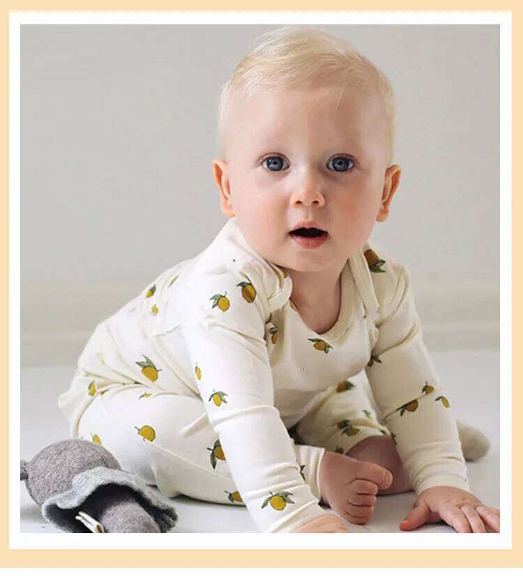 KS Baby Romper Boys Girls Crawling Suit Long Sleeve Rompers Newborn Bodysuit Brand Lemon Clothes Cotton Onesie One-piece 26Y0224