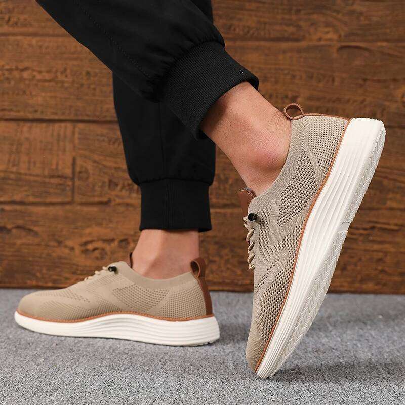 Men's Anti Slip Breathable in Summer Mesh Versatile Outdoor Training Leisure Lace Up Walking Shoes