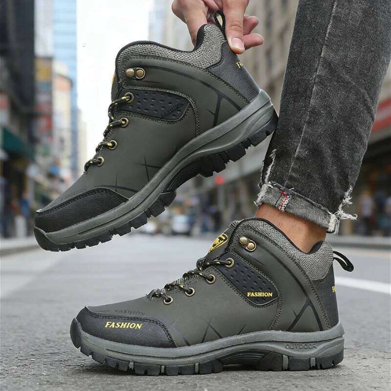 New Arrival Mens Hiking Shoes Wear-resistant Trekking Walking High Top Boot Breath Lace Up Outdoor Climbing Sneakers for Men