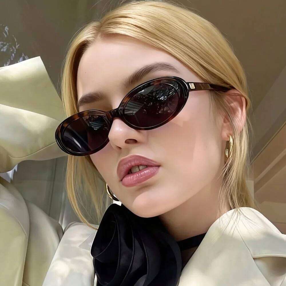 YEZIXIN Women's Polarized Retro Oval Sunglasses UV400 Small Frame Summer Beach Outdoor Fashion Sun Glasses 26W0224