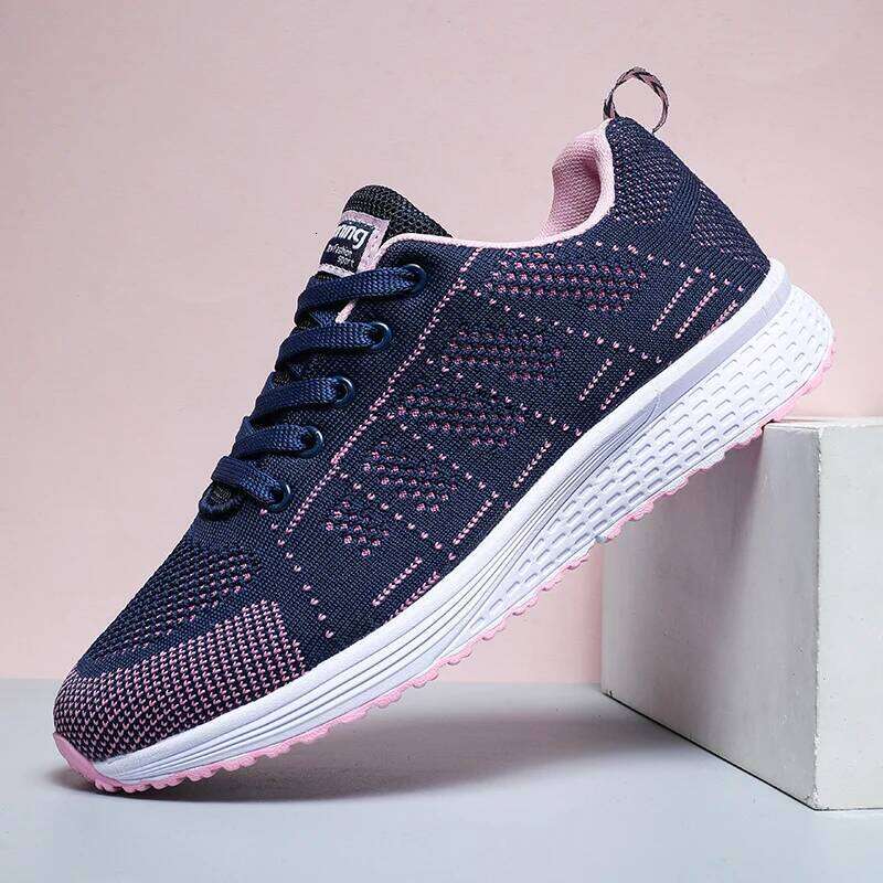 MAEDEF 2024 Women's Lace Up Mesh Lightweight Breathable Running Shoe Non Slip Athletic Shoes for Gym Work Casual Sneaker